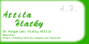 attila hlatky business card